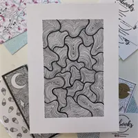A5 Small Swirls Illustration Hand Drawn