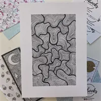 A5 Small Swirls Illustration Hand Drawn 1