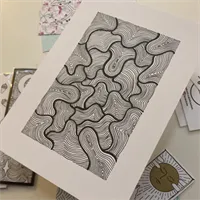 A5 Small Swirls Illustration Hand Drawn 2 gallery shot 1