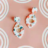 Abstract Colourful Classic Earrings