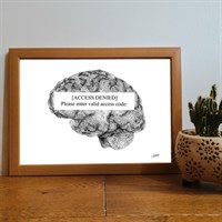 Access Denied Pointillism Art Print