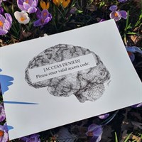Access Denied Pointillism Art Print