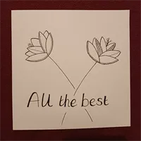 All The Best Flowers Handmade Card