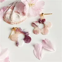 Amethyst flower dangle earring