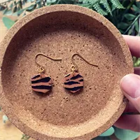 Tiger Print Hook Earrings