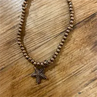 Antique Copper Starfish Bracelet (653)