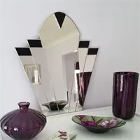 Art Deco Vintage Style Black Mirror