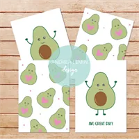 Avocado Postcards Pack Of 4