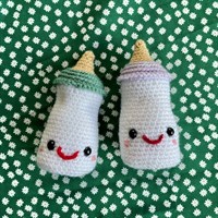 Baby bottle rattle