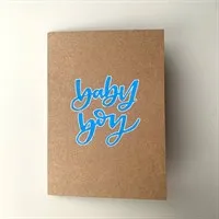 Baby Boy! on recycled brown card