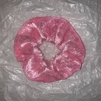 Baby Pink Crushed Velvet Scrunchies