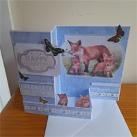 Back Fold Fox Happy Father's Day Card. 1 gallery shot 3