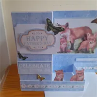 Back Fold Fox Happy Father's Day Card. 3