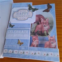 Back Fold Fox Happy Father's Day Card. 4