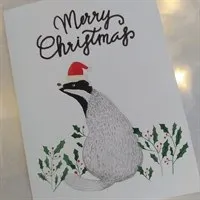 Badger Christmas Card