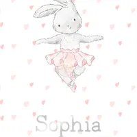 Ballerina Bunny Personalised Foil Print - Silver foil option