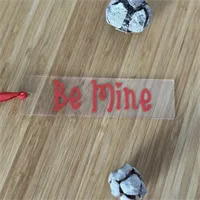 Be Mine Bookmark With Red Ribbon
