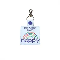 Be Your Own Happy Rainbow Keyring