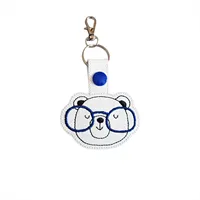 Bear Wearing Glasses Keyring