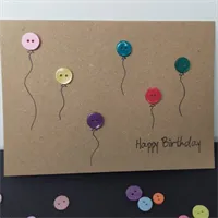 Birthday Balloon Card, Unique / Handmade 1