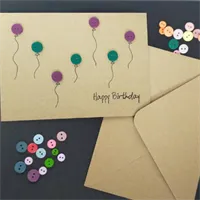 Birthday Balloon Card, Unique / Handmade 4