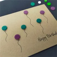Birthday Balloon Card, Unique / Handmade 6