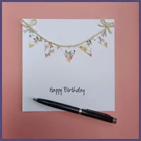Birthday Bunting Handmade Card 9