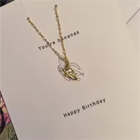 Birthday card, with necklace. You&#39;re 4