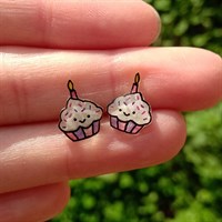 Birthday Cupcake Stud Earrings