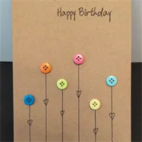 Birthday Flower Card, Unique / Handmade  5