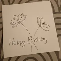Birthday Flowers Handmade Card