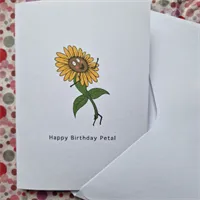 Birthday Petal/flower, Birthday Card.