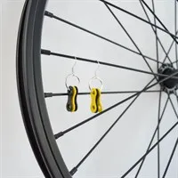 Black And Yellow Link Earrings