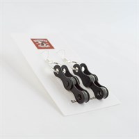 Black Chain Link Drop Earrings