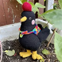 Black Crochet Chicken