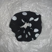 Black & White Polka Dot Scrunchie