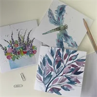 Blue And Purple Greetings Cards Pack