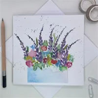 Blue and Purple Greetings Cards Pack/Set 2