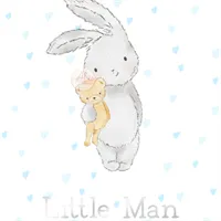 Blue Bunny Personalised Foil Print closer look