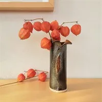 Bronzed texture ceramic wraparound vase