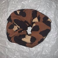 Brown Leopard Print Scrunchies