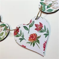 Bunting Hearts Red Flowers Green Leaves  4 gallery shot 9