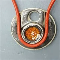Burnt Orange Porcelain Necklace