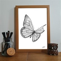 Butterfly Pointillism Art Print