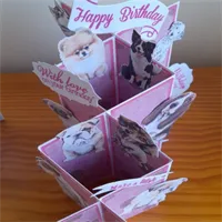 Cascade folded 30th Dogs Pink Birthday c 2