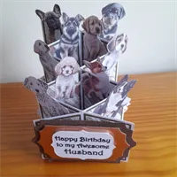 Cascade Folded Awesome Husband Dogs Card