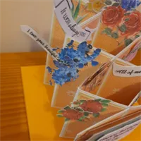 Cascade folded Beautiful Wife flowers Bi 5