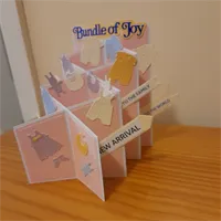 Cascade folded Bundle of joy baby card. 6