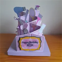 Cascade folded Happy Birthday Mum Hair d 2