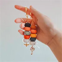 Celestial Polymer Clay Keychain